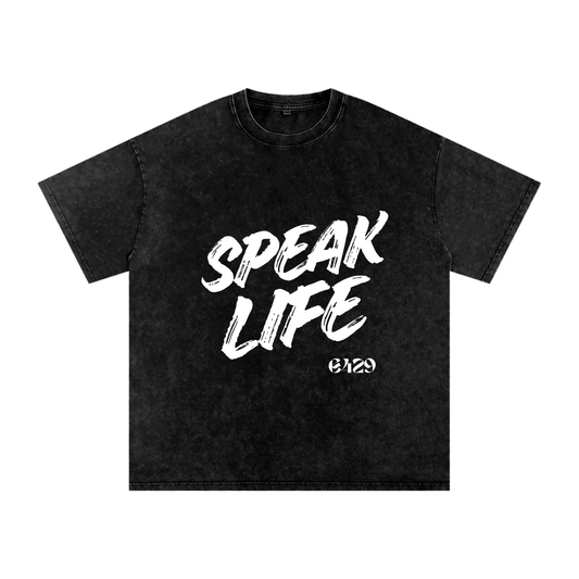Snow Washed Oversized Cotton T-Shirt